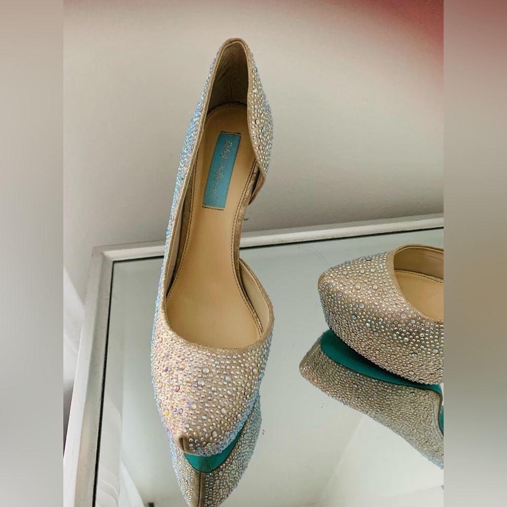 Betsy johnson bedazzled high heels